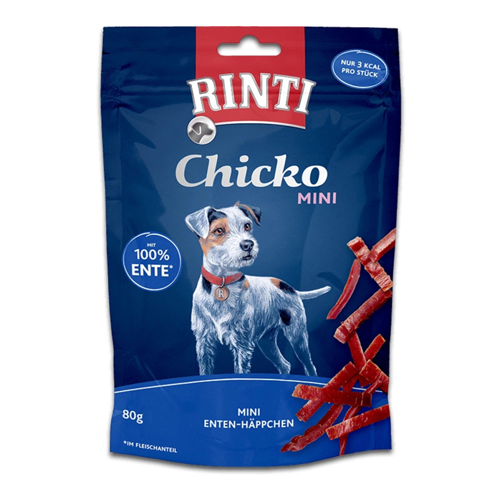 RINTI Chicko Mini Kaczka 80g Suszony Naturalny Przysmak dla Psów Dorosłych